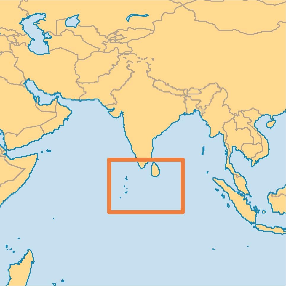 ਮਾਲਦੀਵ ਟਾਪੂ ਦੀ ਸਥਿਤੀ ' ਤੇ ਸੰਸਾਰ ਦਾ ਨਕਸ਼ਾ