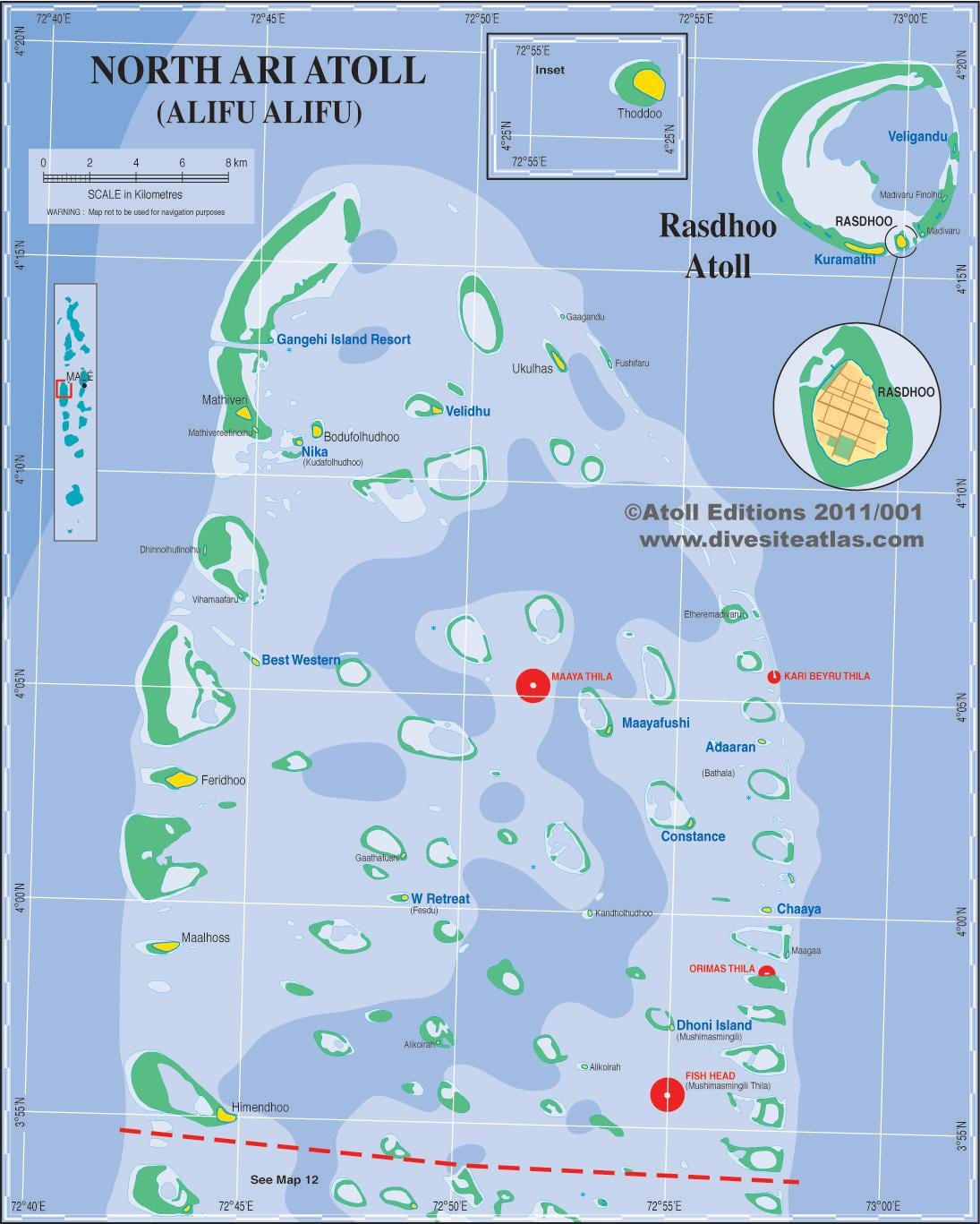 ਨਕਸ਼ਾ ਦੇ ari atoll ਮਾਲਦੀਵ