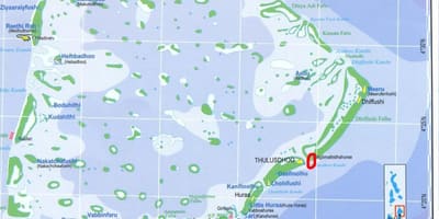 ਨਕਸ਼ਾ ਦੇ ਉੱਤਰੀ ਮਰਦ atoll ਮਾਲਦੀਵ