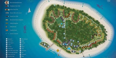 Kurumba ਮਾਲਦੀਵ resort, ਦਾ ਨਕਸ਼ਾ